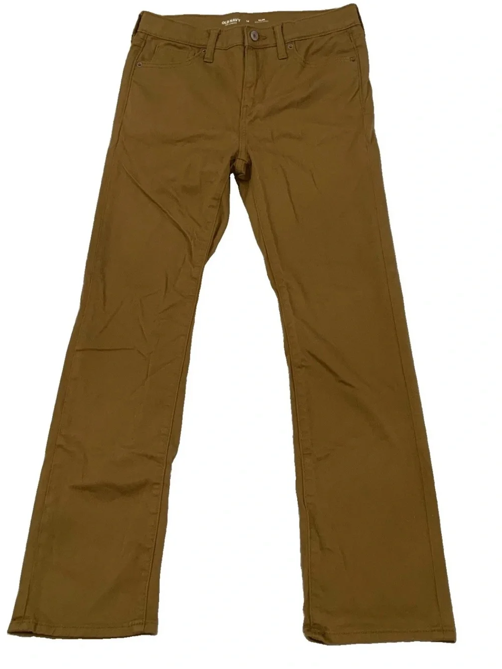 Old Navy Slim 360° Stretch Jeans Built Tough Brown Youth Boys 14 Waist Adjusters